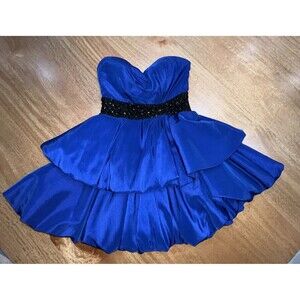 Flirt by Maggie Sottero Royal Blue Dress For Prom, Pageant, Cocktail Party Sz 6